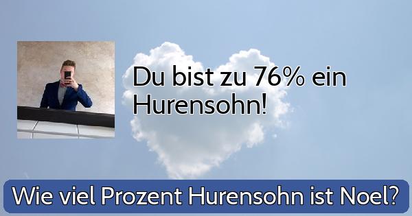 Du bist zu 76% ein Hurensohn!